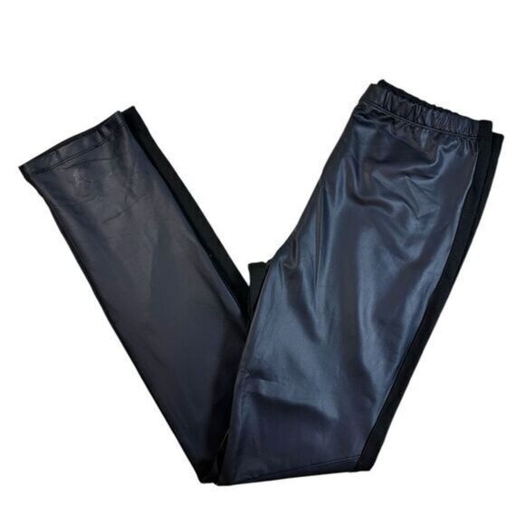 NWOT Rosio Women’s Black Faux Suede Front Ankle Leggings - Size Small - Picture 1 of 7